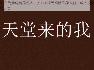 91在线无码精品秘人口;91 在线无码精品秘人口，成人视频的天堂