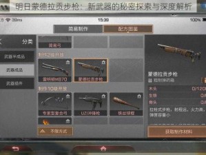 明日蒙德拉贡步枪：新武器的秘密探索与深度解析