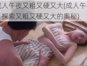 成人午夜又粗又硬又大(成人午夜，探索又粗又硬又大的奥秘)