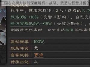 曹操乱轰三国志之能力技能深度解析：战略、武艺与智慧并蓄的霸者风范
