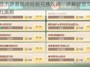 大话西游手游潜能点经验兑换攻略：详解经验兑换表及潜能提升策略