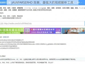 JAVAPARSERHD 高潮，最强大的视频解析工具