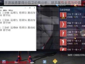 街篮手游埃德蒙得分后卫价格分析：球员属性全览与价值解析