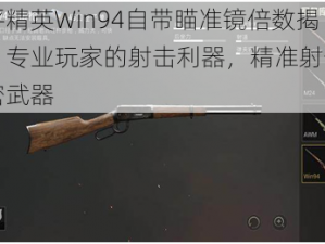 和平精英Win94自带瞄准镜倍数揭秘：专业玩家的射击利器，精准射击的秘密武器