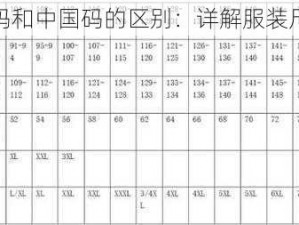 日本 l 码和中国码的区别：详解服装尺码差异