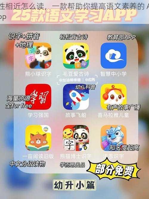 性相近怎么读，一款帮助你提高语文素养的 APP