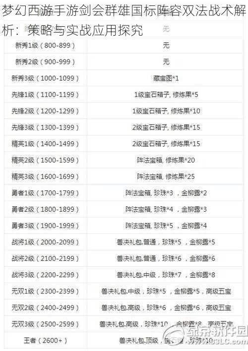 梦幻西游手游剑会群雄国标阵容双法战术解析：策略与实战应用探究