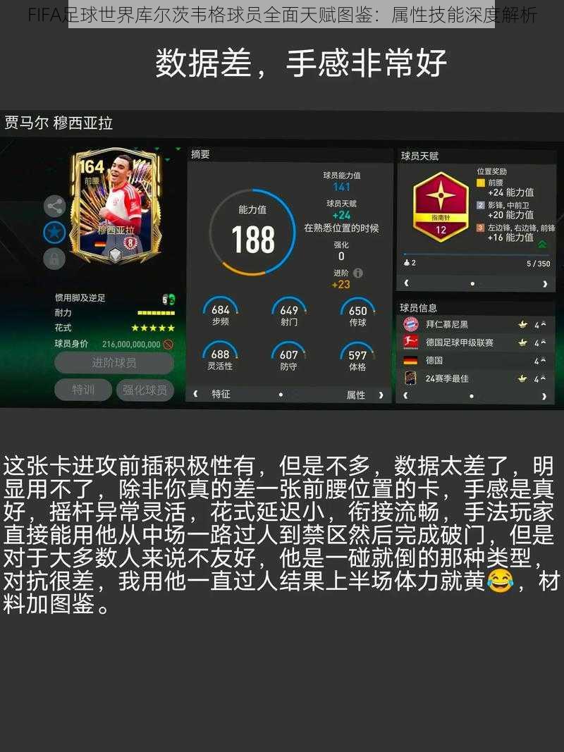 FIFA足球世界库尔茨韦格球员全面天赋图鉴：属性技能深度解析