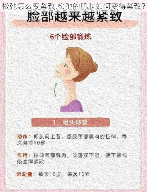 松弛怎么变紧致,松弛的肌肤如何变得紧致？