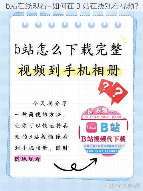 b站在线观看—如何在 B 站在线观看视频？