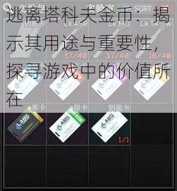 逃离塔科夫金币：揭示其用途与重要性，探寻游戏中的价值所在