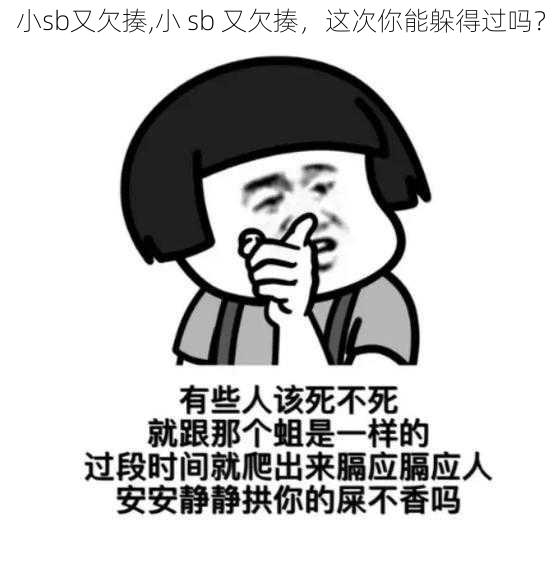 小sb又欠揍,小 sb 又欠揍，这次你能躲得过吗？