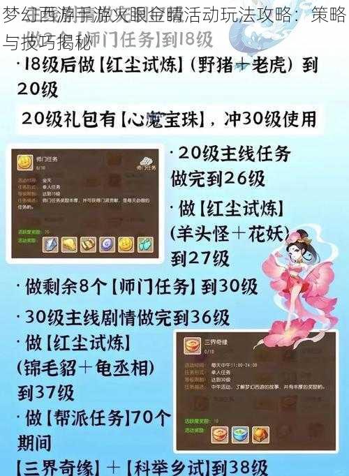 梦幻西游手游火眼金睛活动玩法攻略：策略与技巧揭秘