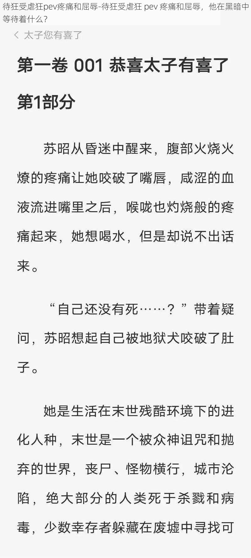 待狂受虐狂pev疼痛和屈辱-待狂受虐狂 pev 疼痛和屈辱，他在黑暗中等待着什么？