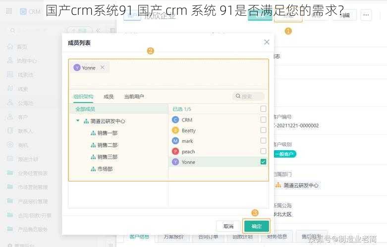 国产crm系统91 国产 crm 系统 91是否满足您的需求？