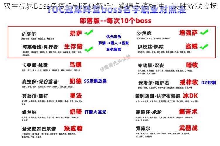 双生视界Boss免疫机制深度解析：掌握免疫特性，决胜游戏战场