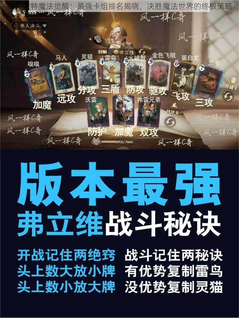 哈利波特魔法觉醒：最强卡组排名揭晓，决胜魔法世界的终极策略